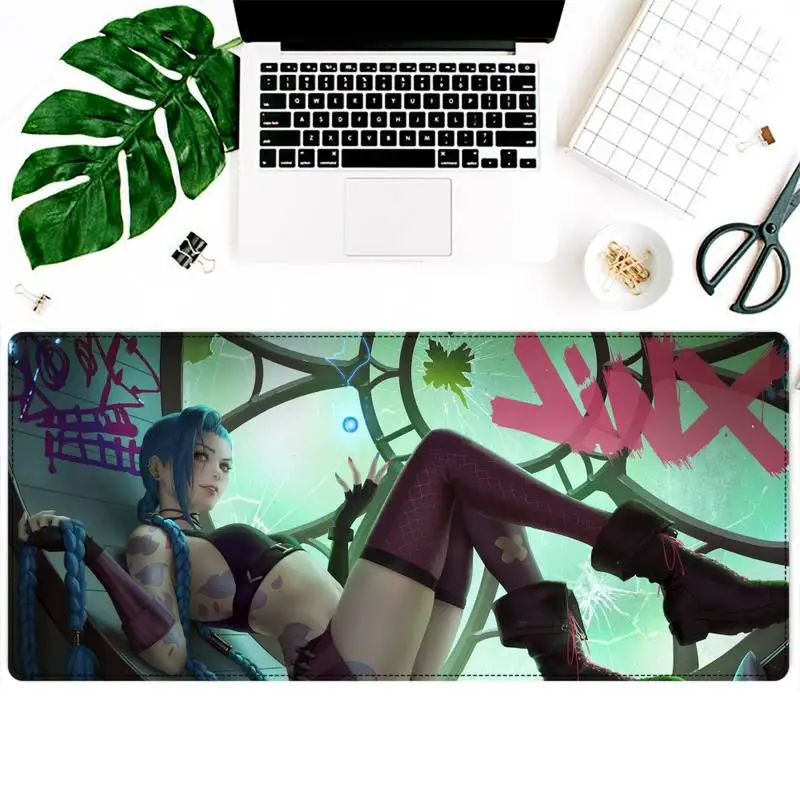 2020 Arcane Jinx коврик для мыши ПК ноутбук геймерский аниме нескользящий клавиатура