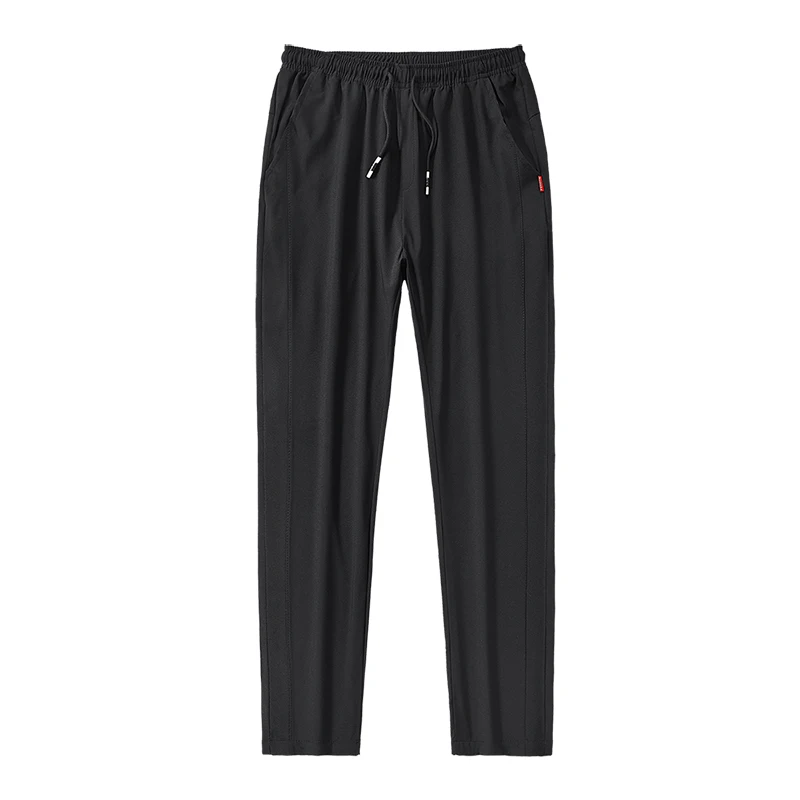 KRCVES New Spring And Summer Quick-Drying Casual 9-Point Trousers Korean Elastic Waist Comfortable Versatile Loose Fashion Pants