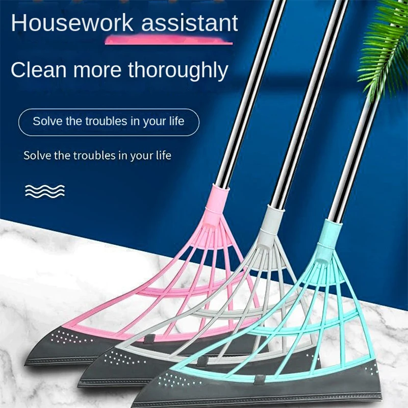 

Magic Adjustable Retractable Broom Sweeping Brush Silicone Mop Household Floor Cleaning Broom Floor Wiper Sweeping Brush