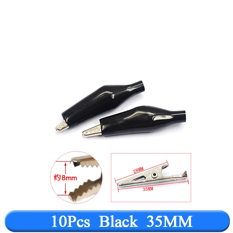 

10 шт. металлические зажимы «крокодил» Stlxy 28/35/45 мм черные/красные