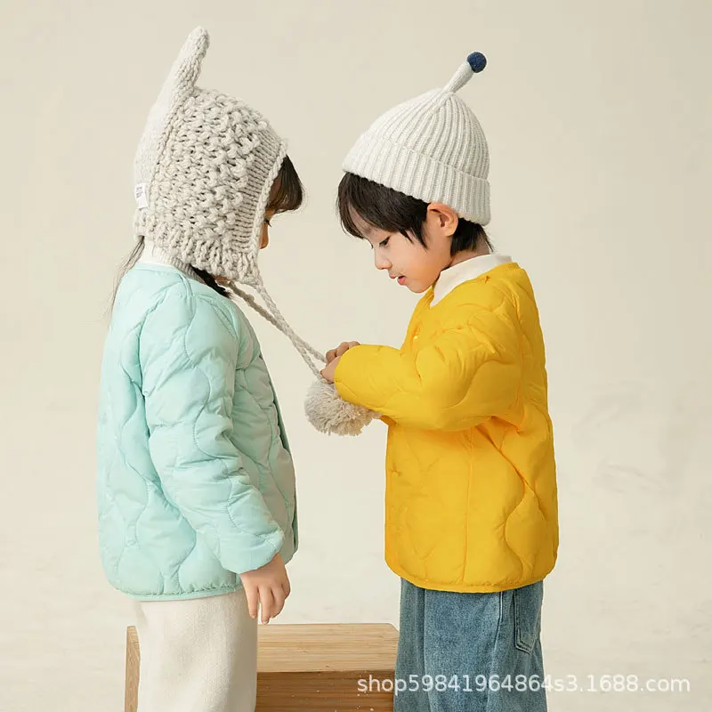 Детская одежда двустороннее легкое пальто детская зимняя Тепловая Подкладка