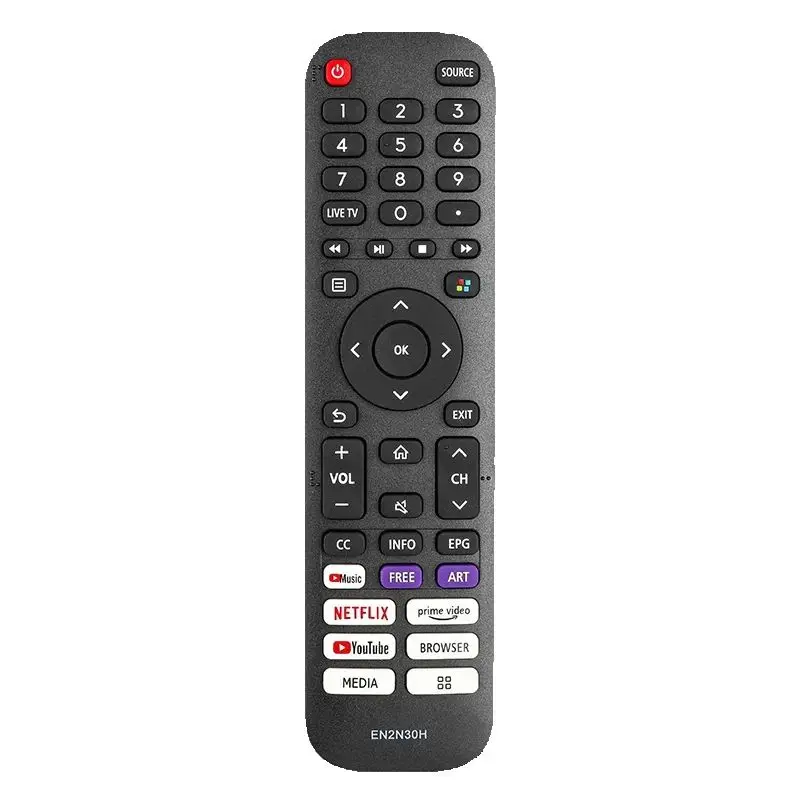 EN2N30H для замены пульта дистанционного управления Hisense с кнопками NETFLIX PrimeVideo YouTube 4K