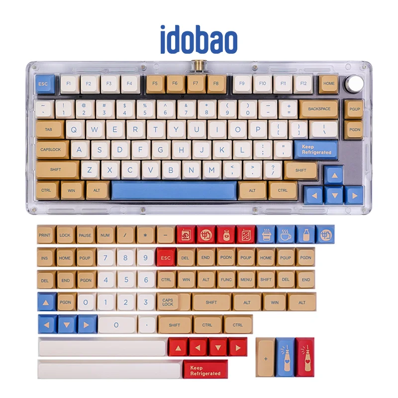

idobao XDA/MDA PBT Keycaps Cute Keycaps 146 Keys Custom DIY Keyboard Keycap Kawaii Dye-sub Keycaps for Mechanical Keyboard