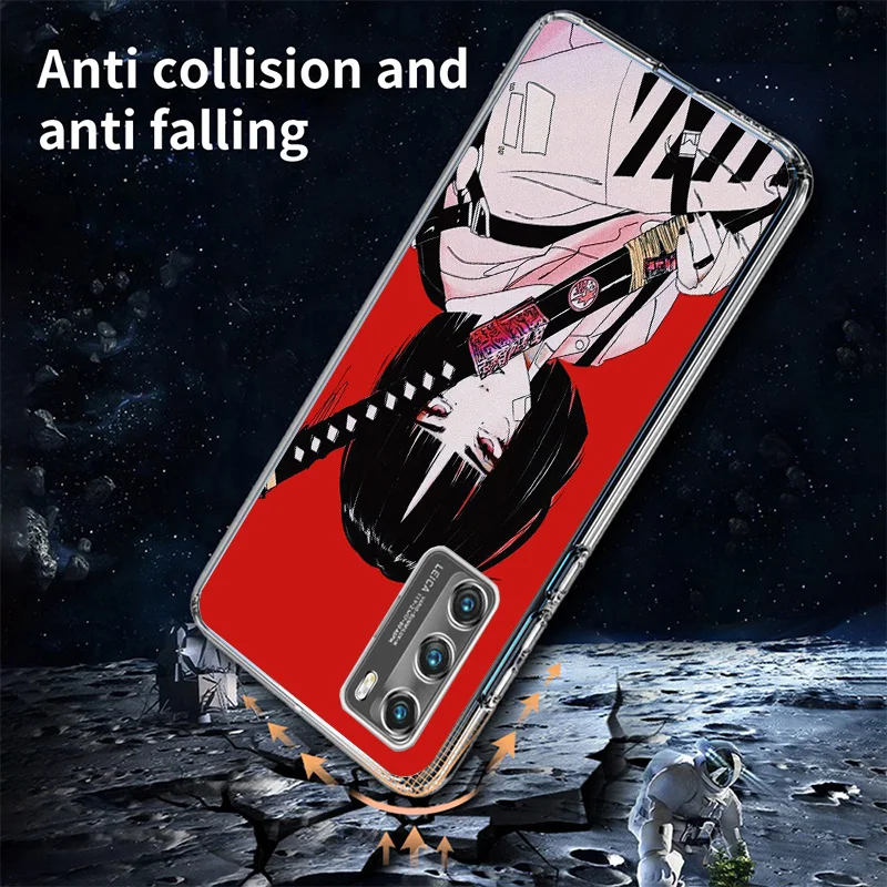 Japanese Style Anime Girl Phone Case For Huawei P40 P30 P20 P10 Lite Mate 20 10 Pro P Smart Z Y5 Y6 Y7 Y9 Personalized Print Cov