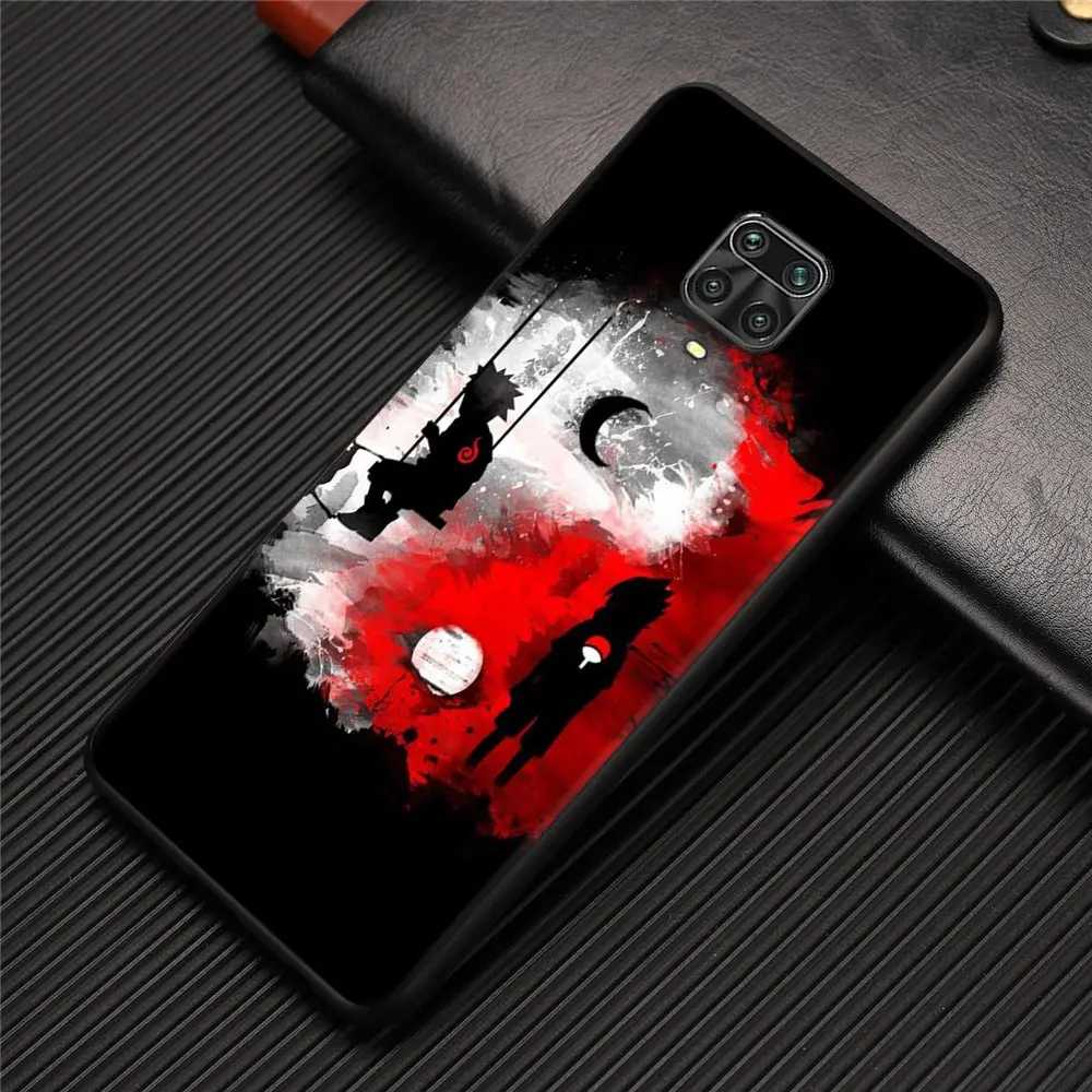 Чехол для Xiaomi Redmi Note 11 10 9 8 7 Pro Max 9T 8T 9S 9C 9A 8A 7A аниме удзумаки Наруто красный Учиха