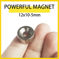 550pcs 12x10 hole 5mm n35 ndfeb countersunk round magnet super powerful strong permanent magnetic disc 1210 5mm