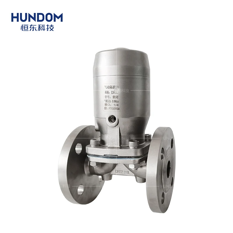 

Stainless steel flange pneumatic air control diaphragm valve pneumatic diaphragm control valve