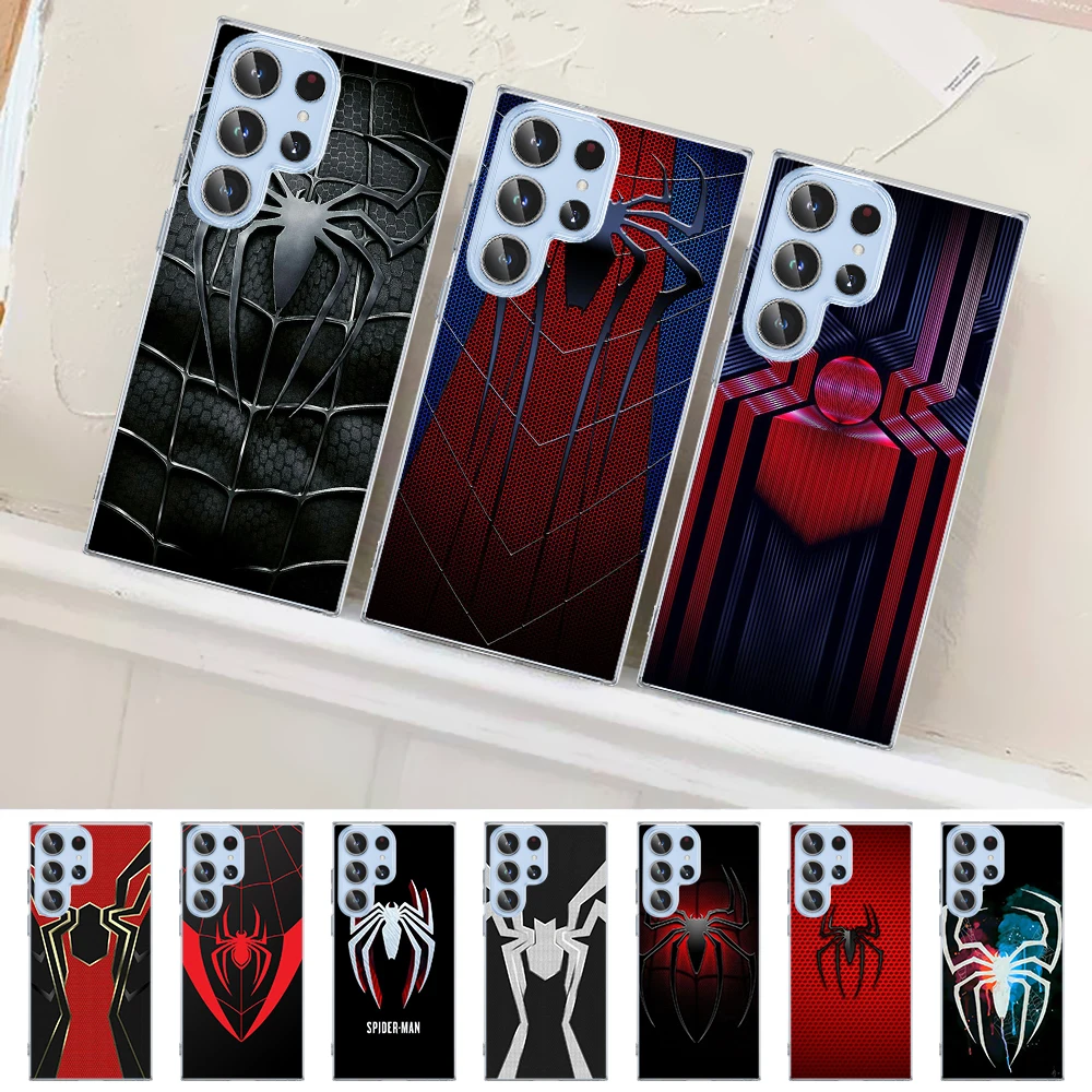

Marvel Spiderman Logo Case for Samsung Galaxy S23 S22 Ultra S21 S20 FE Cases S10 5G S9 S8 Plus S10e S7 Edge Soft TPU Phone Cover