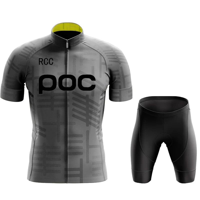 Wielerjersey Set 2024 Rcc Poc Heren sleding Zomer Fietspak Met Korte Mouwen Ropa Ciclismo Hombre