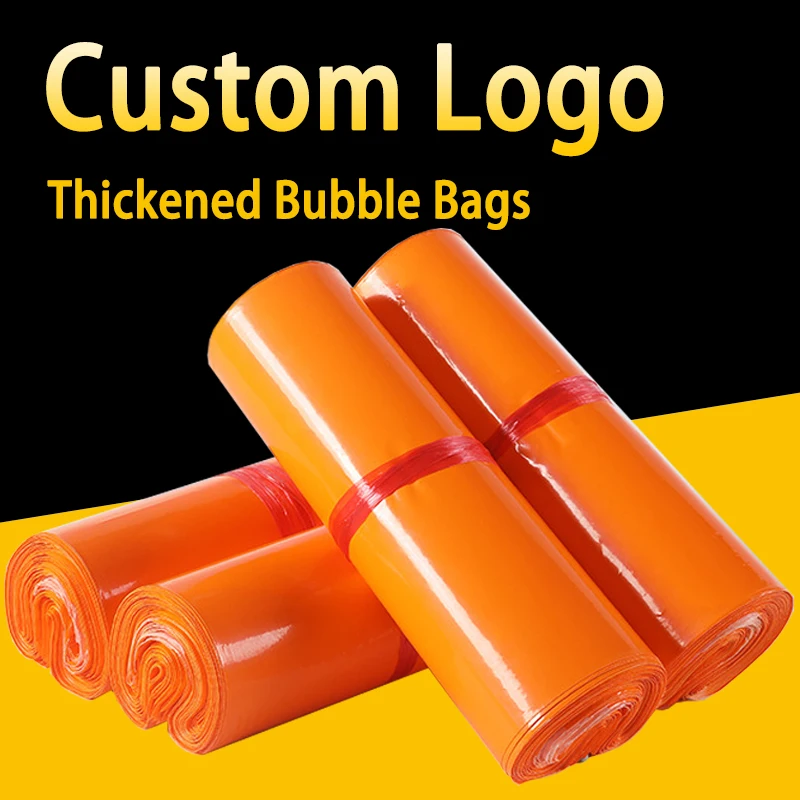 

Orange Mailing Bags To Pack Products Shipping 100 Poly Mailer Courier Custom packaging Logo Letter Set Envelope Sending Skyagain