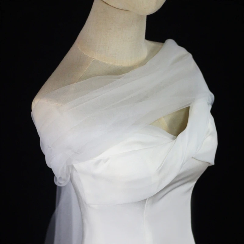 SZL Длинный свадебный шарф шаль для невесты белый пляжное свадебное платье