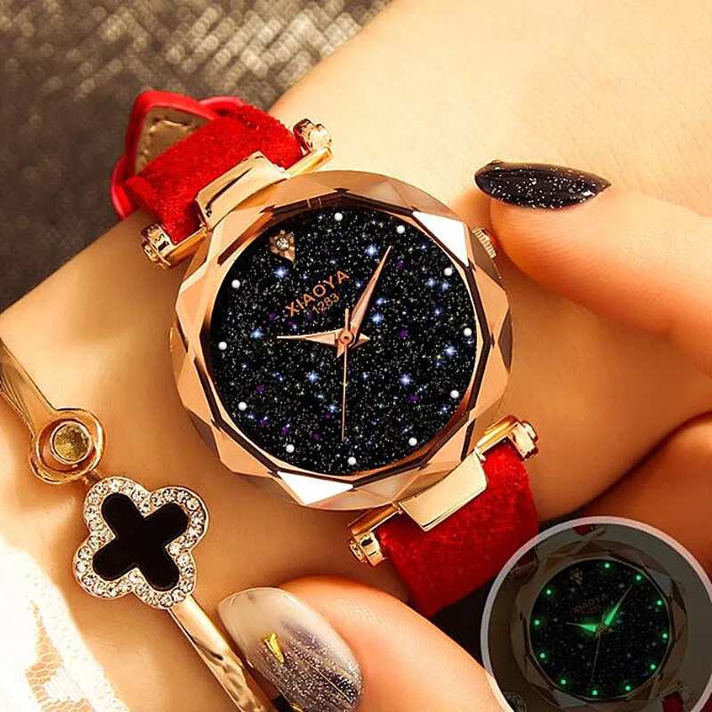 

SMVPrelojes mujer 2021 Luxury Brand Women Watches Rose Gold Starry Sky Watch Rhinestone Ladies Clock montre femme bayan kol saat