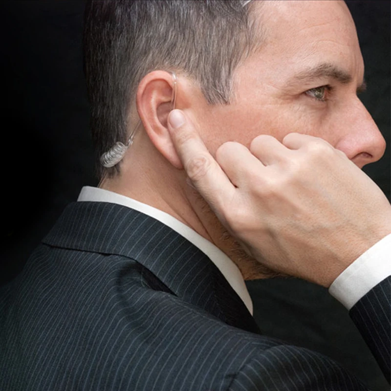 20PCS Air Duct Headset Walkie Talkie Accessory K-type Interface In Ear Earpiece For Baofeng Kenwood