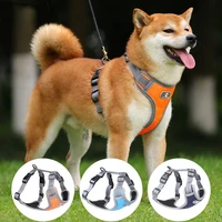 dog chest harness pet traction rope mesh breathable large vest type reflective dog rope spot wholesale