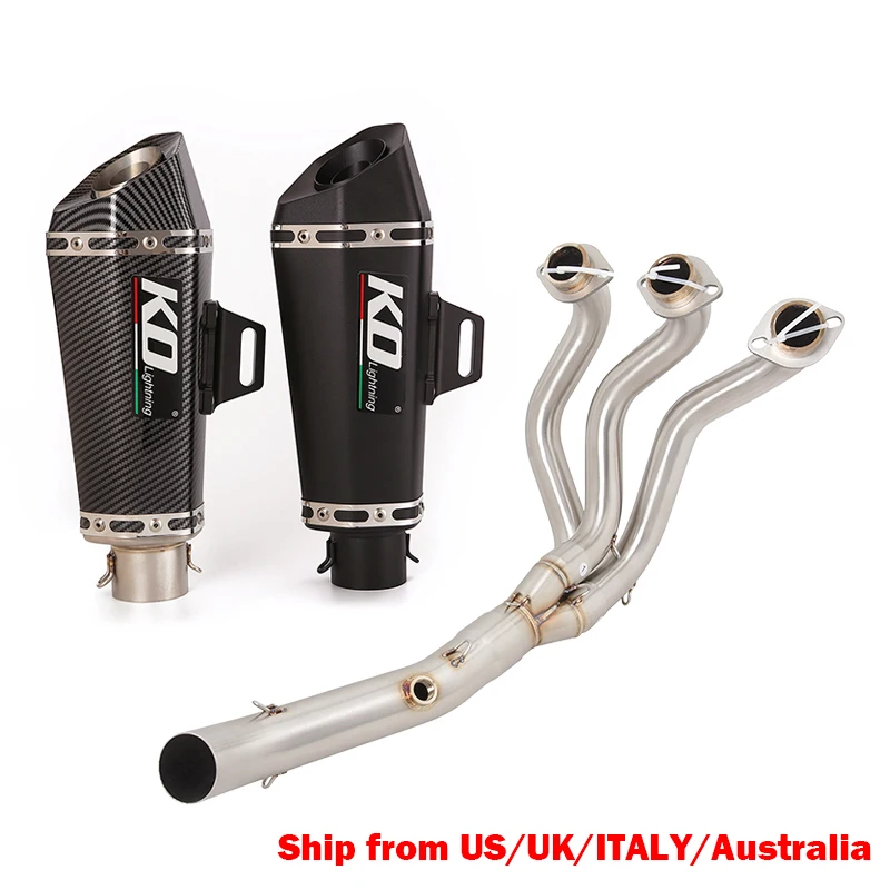 

Slip On Front Link Pipe For Yamaha MT09 FZ09 XSR900 Until 2020 Motorcycle Full Exhaust System 345MM Muffler With DB Killer