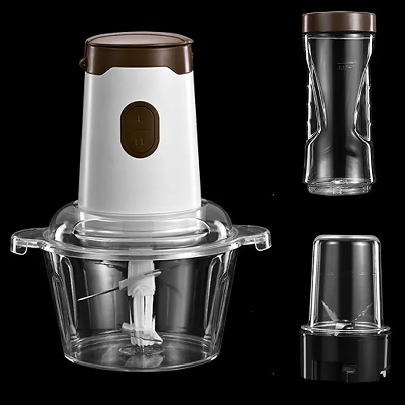 

3 in1 Multifunction Meat Grinder Chopper 2 Speeds Electric Automatic Mincing Machine Household Grinder Portable Juicer Food Tool