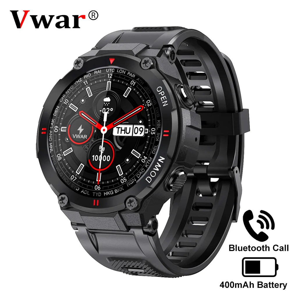 Военные Смарт-часы мужские уличные водонепроницаемые тактические умные часы