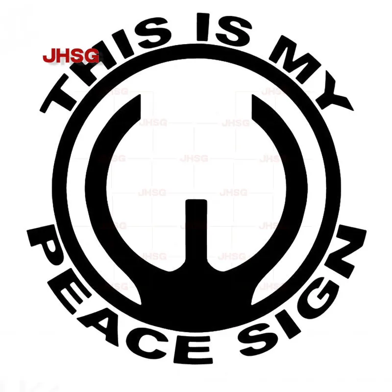 

Iron Sight Peace Sign Vinyl Decal Car Truck Sticker Bumper Funny Gun Car Sticker Car Styling Black/White Waterproof PVC Hot Sale