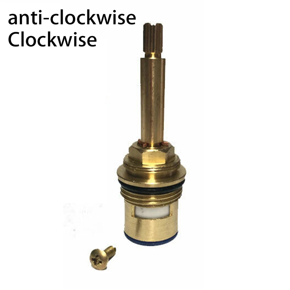 

Faucet Shower Bath Tap Valve Hot Water Valve Core 80mm Copper Body Cartridge Quarter Turn Flow Long Tall Stem Insert Repair Part