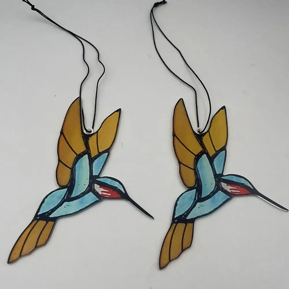 Настенное искусство Колибри витражное стекло колибри украшение для дома офиса