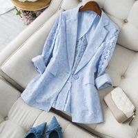 spring and summer sunscreen suit women 2022 lace flower top coat air conditioning shirt women women blazers and jackets