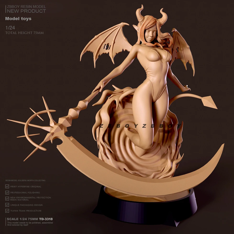 

1/24 Resin model kits figure beauty colorless and self-assembled TD-3318