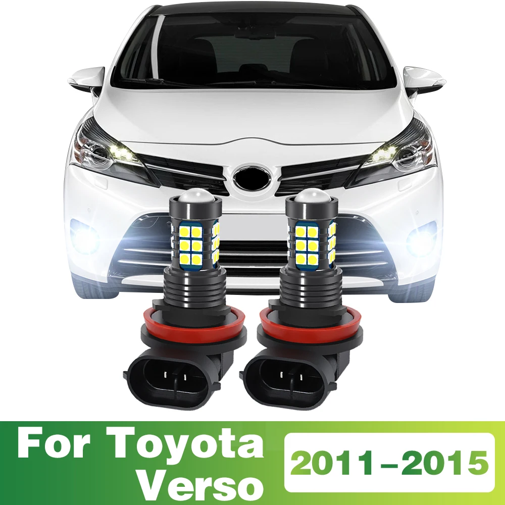 2 шт. светодиодные лампы автомобиля передние противотуманные фары для Toyota Verso 2011