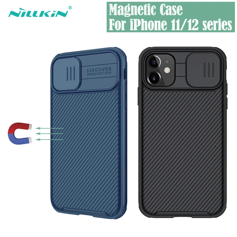 

Чехол NILLKIN CamShield Pro для iPhone 11 12 Pro Max, Магнитный чехол с защитой от скольжения из ТПУ и поликарбоната для iPhone 11, 12 Pro Mini