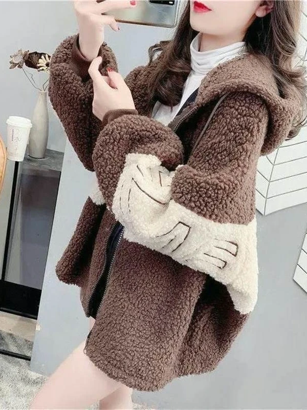 Зимний топ Ins берберская флисовая верхняя одежда свободные корейские женские