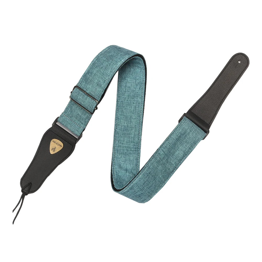 

Cotton and Linen Double-layer Strap Simple and Elegant Plain Series Acoustic Guitar Electric Guitar Bass Adjustable Guitar Strap