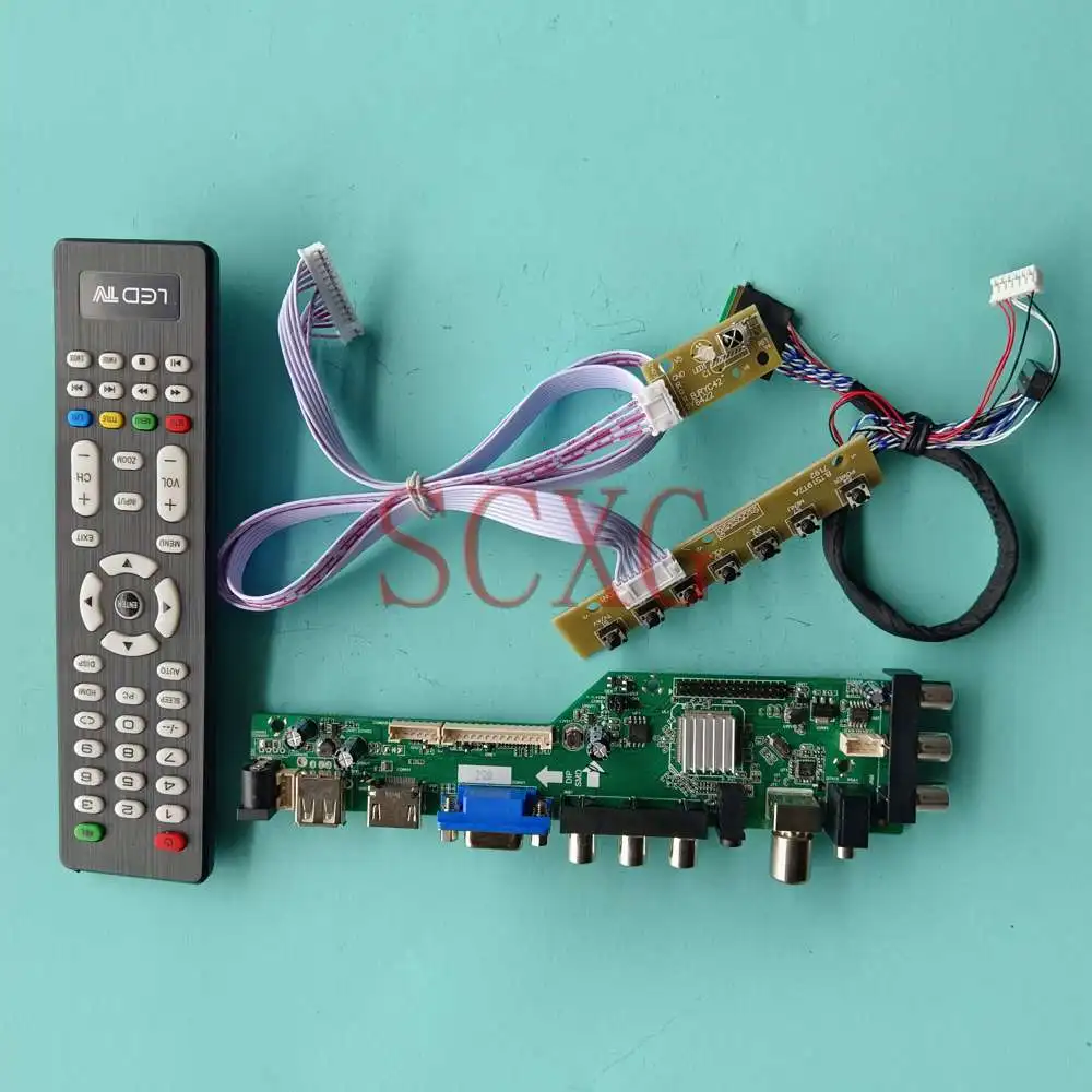 

LCD Controller Board DIY Kit Fit LTN156AT32-T01 HDMI-Compatible VGA AV USB Digital Signal DVB LVDS 40 Pin 1366 768 15.6" Matrix