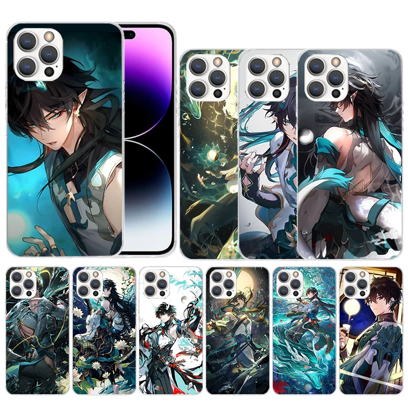 Фото Чехол Honkai Star Rail Dan Heng с мягким покрытием для iPhone 16, 17 Air, 15, 14 Pro Max, 16E, 17E, 13 Mini, 12, 11, 7, SE с принтом №1