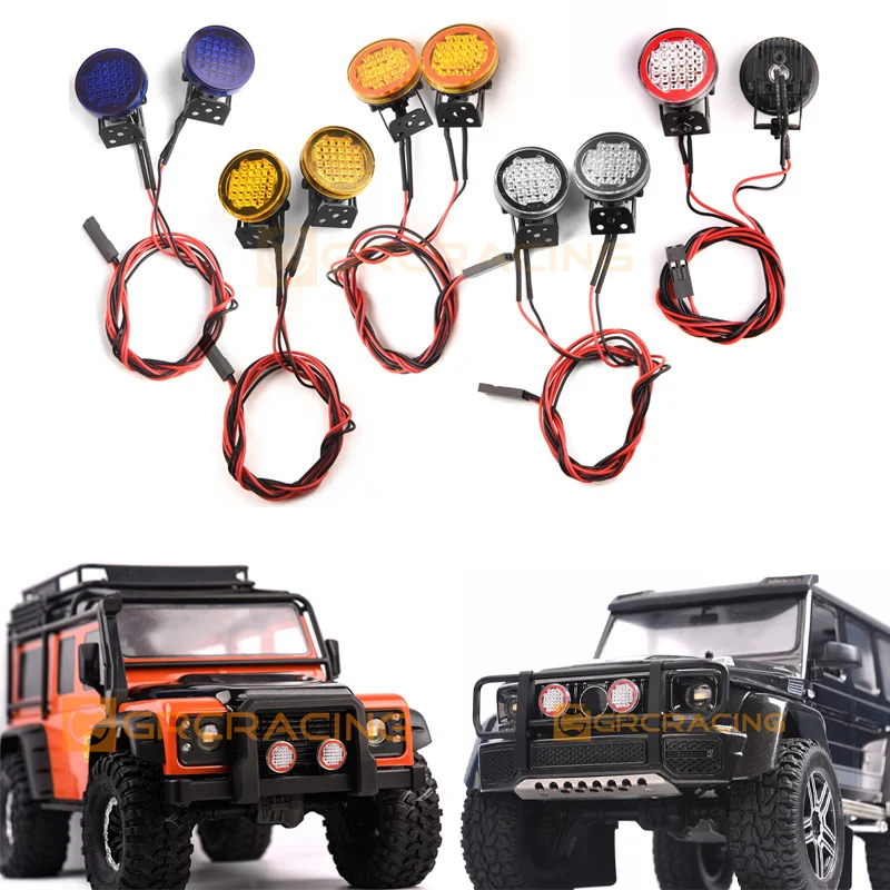 GRC Simulation 22 мм круглый прожектор 3-7 В для 1/8 1/10 1/18 RC Гусеничный автомобиль Traxxas TRX4 TRX6
