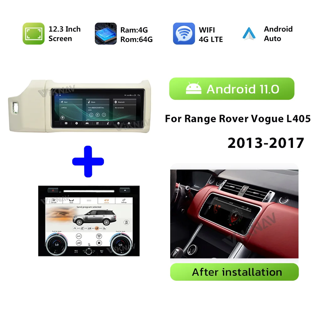 

12.3inch Upgrade Multimedia For Range Rover Vogue L405 2013-2017 Android 10 Autoaudio Touch Screen GPS Navi 8 Core 2 din Stereo