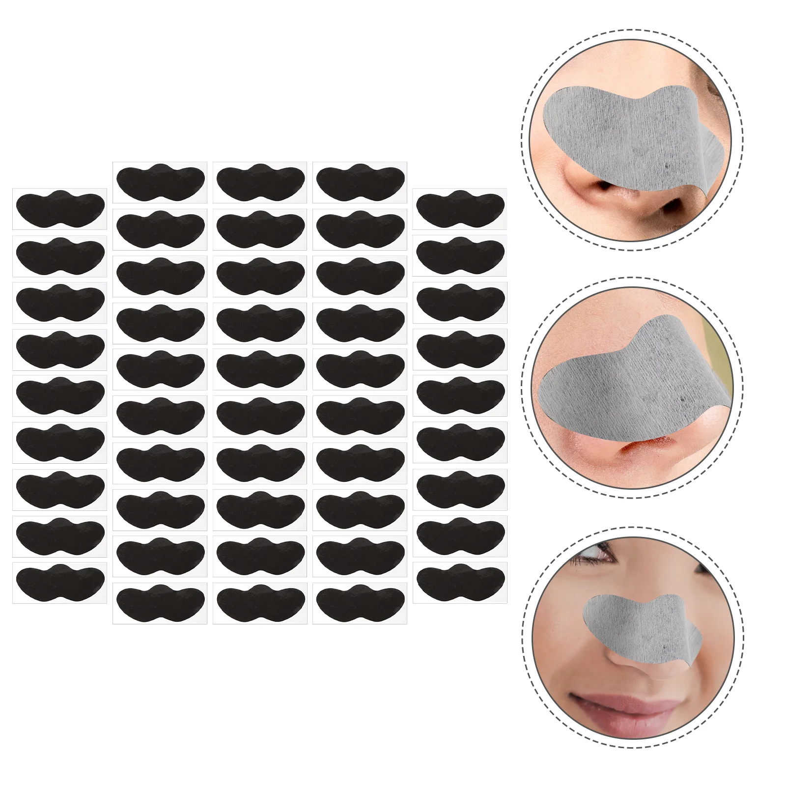 

48 Pcs Blackhead Removal Nose Strips Charcoal Mask Face Masks Skin Cleansing Peel-off Deep Mineral Cleaning Tools Practical Man