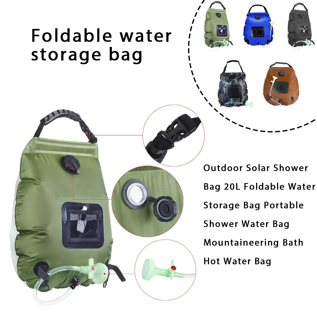 

Solar-powered Outdoor Shower Bag Foldable Replacement Water Storage Pouch