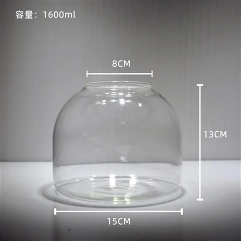 

Стеклянная ваза BenRussell с мхом