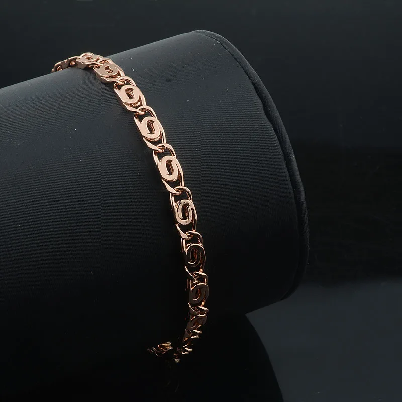 Женский браслет-цепочка из нержавеющей стали 4 мм цвета в ассортименте