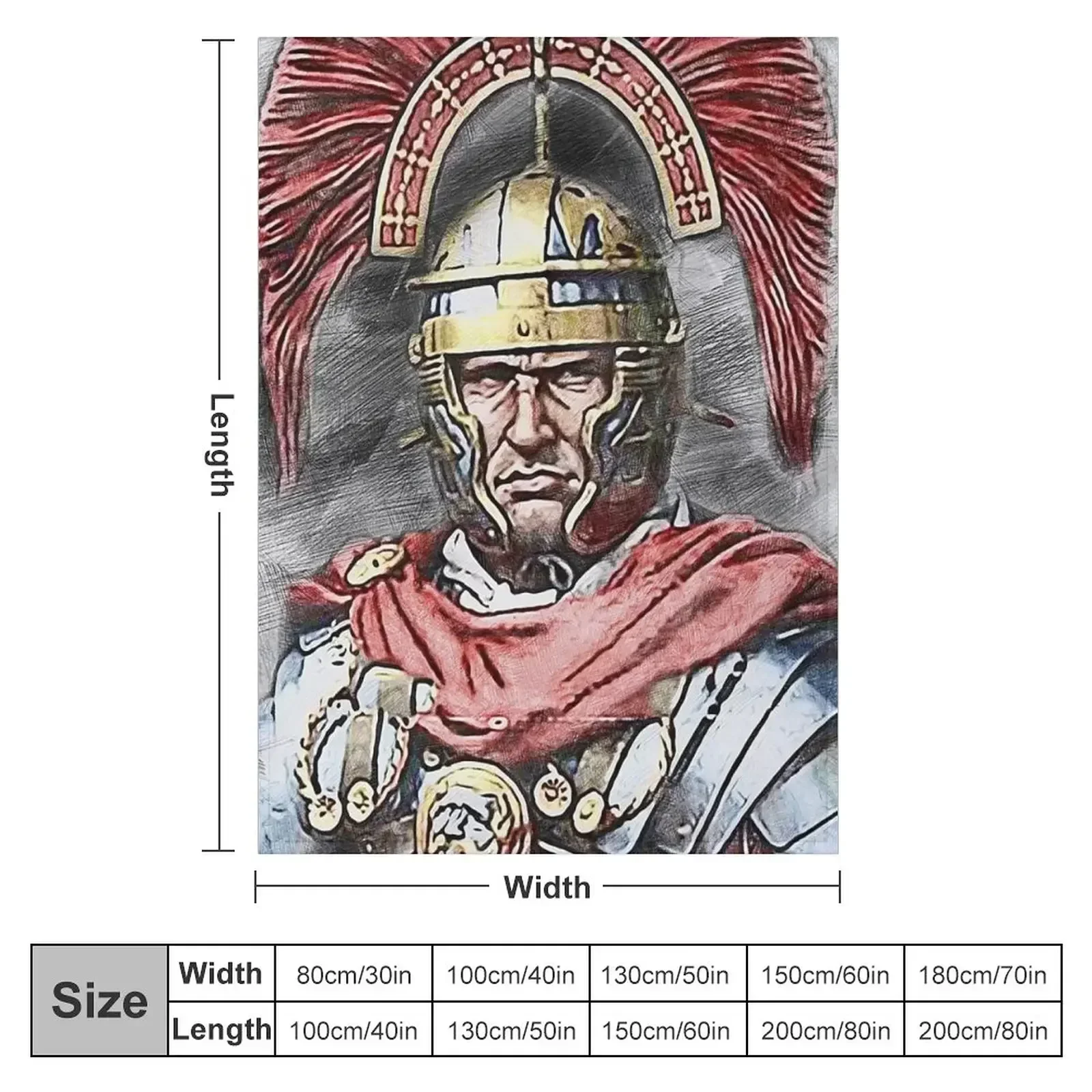 Портрет римского легионаря винтажное тяжелое самое мягкое одеяло для дивана