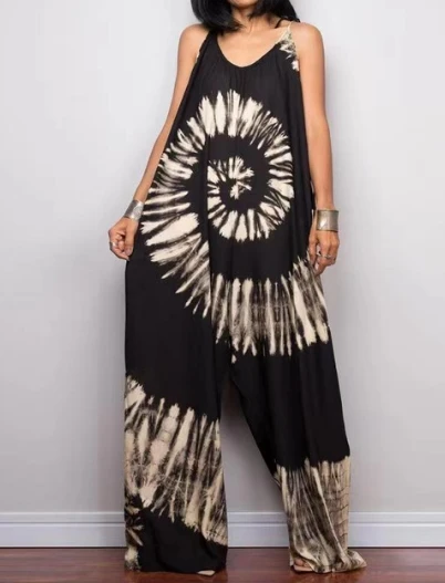 

Women Summer V Neck Spaghetti Strap Jumspuits Ladies Loose 2023 Fashion Overalls Female Street Wear Off Shoulder Rompers