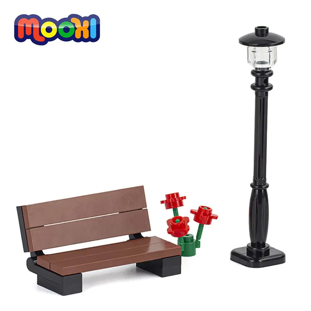 Строительные блоки MOOXI City MOC детали для дома мебель совместимая экшн-фигурка