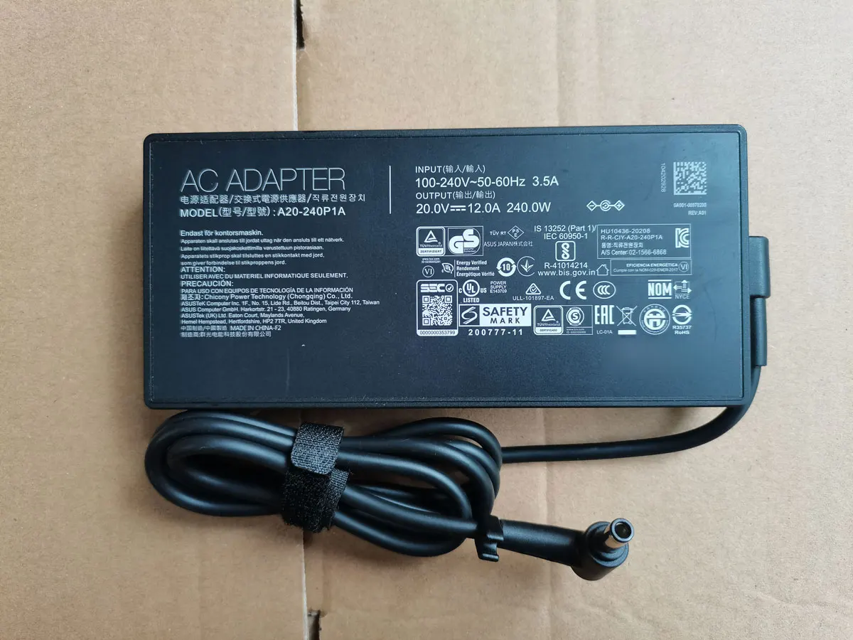 

OEM Slim 20.0V 12.0A 240.0W A20-240P1A ADP-240EB B 6.0mm AC Adapter For For ASUS ROG Strix SCAR 15 G533QR-HQ005T Genuine Genuine