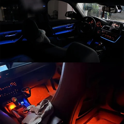 Модернизированная дверная панель, окружающее освещение для BMW F30 F31 F34 F32 F33 F36 F10 F11 F07 F01 F02 X1 M4, светодиодная дверная ручка, атмосферные огни