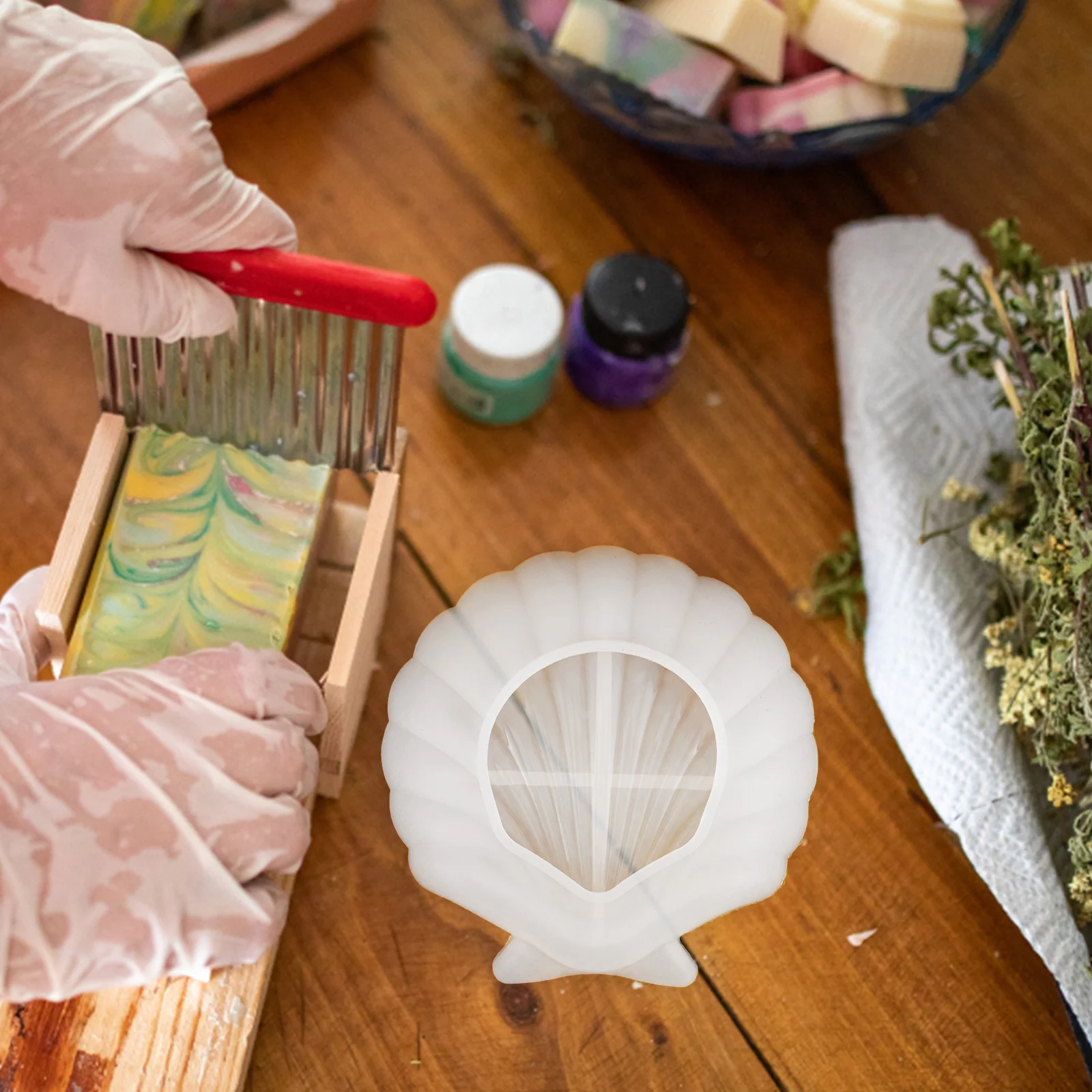 

Cake Mold Epoxy DIY Silicone Jewelry Tray Molds Resin Casting Crafts Cup Shell Holder