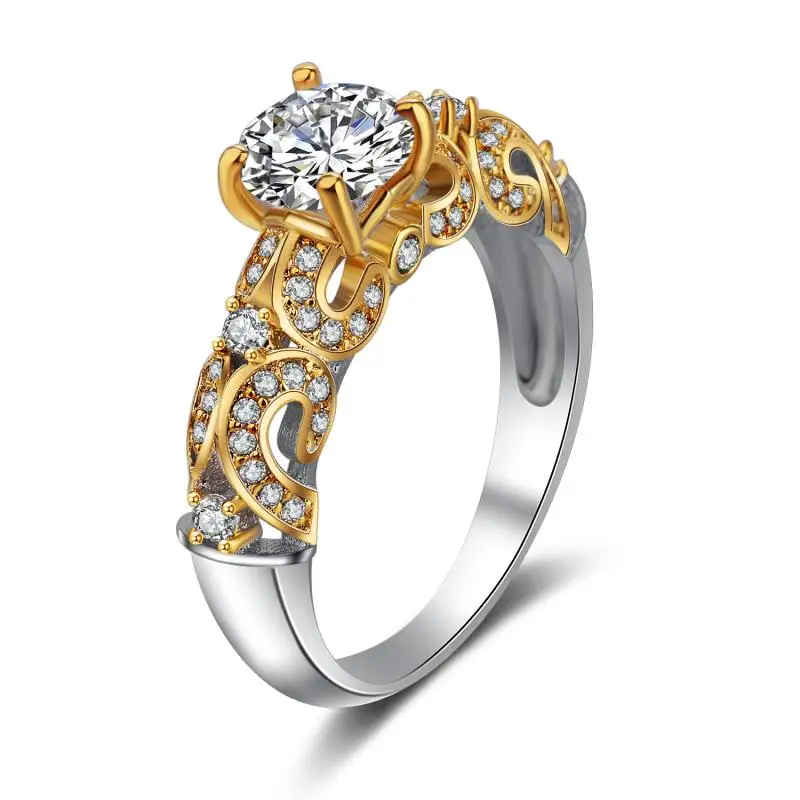 

HOYON 14k золото разделяемое Дворцовое полое кольцо с четырьмя когтями 1 карат бриллиантовое кольцо женское обручальное свадебное кольцо из моисенита ювелирное изделие