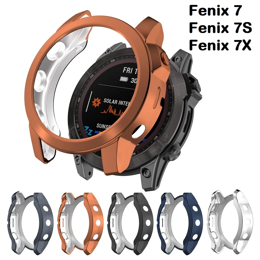 

100 шт. защитный чехол для смарт-часов Garmin Fenix 7 / 7X/7S, Мягкий бампер из ТПУ, противоударный чехол, защитная оболочка