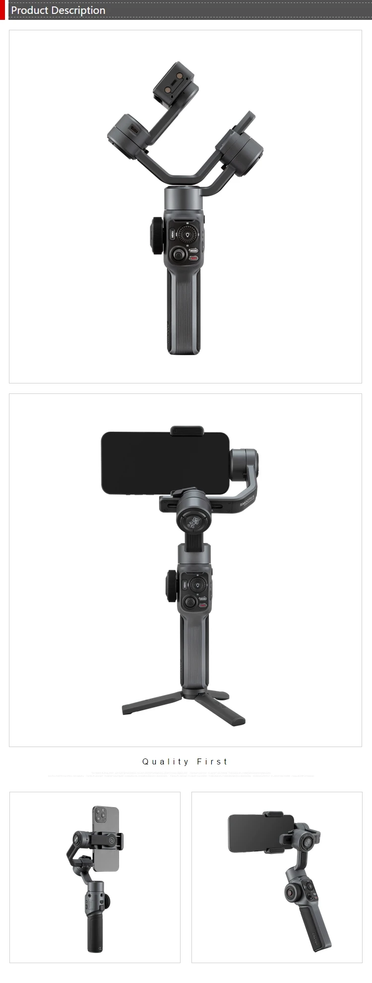 Zhiyun Smooth 5 3-осевой фокус способность тяги и зум ручной стабилизатор подвеса для