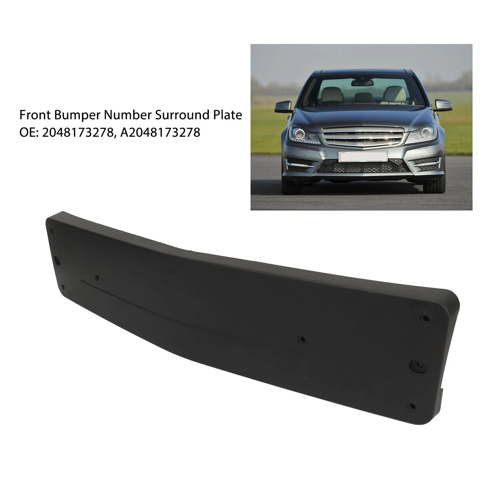 Надежный держатель номерного знака на передний бампер замена 2048173278 для C‑Class W204