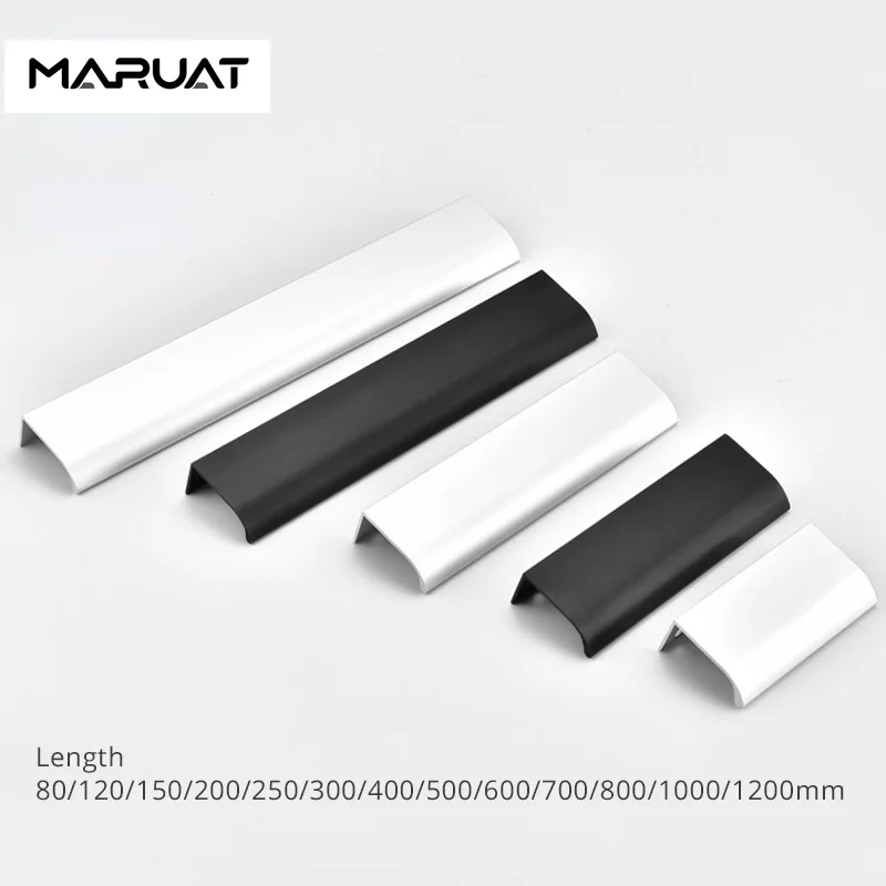 

Matte Black Gold Silver Wardrobe Pull Drawer Pull Handles for Cabinets and Drawers Kitchen Cabinet Pull Hidden Furniture Handles