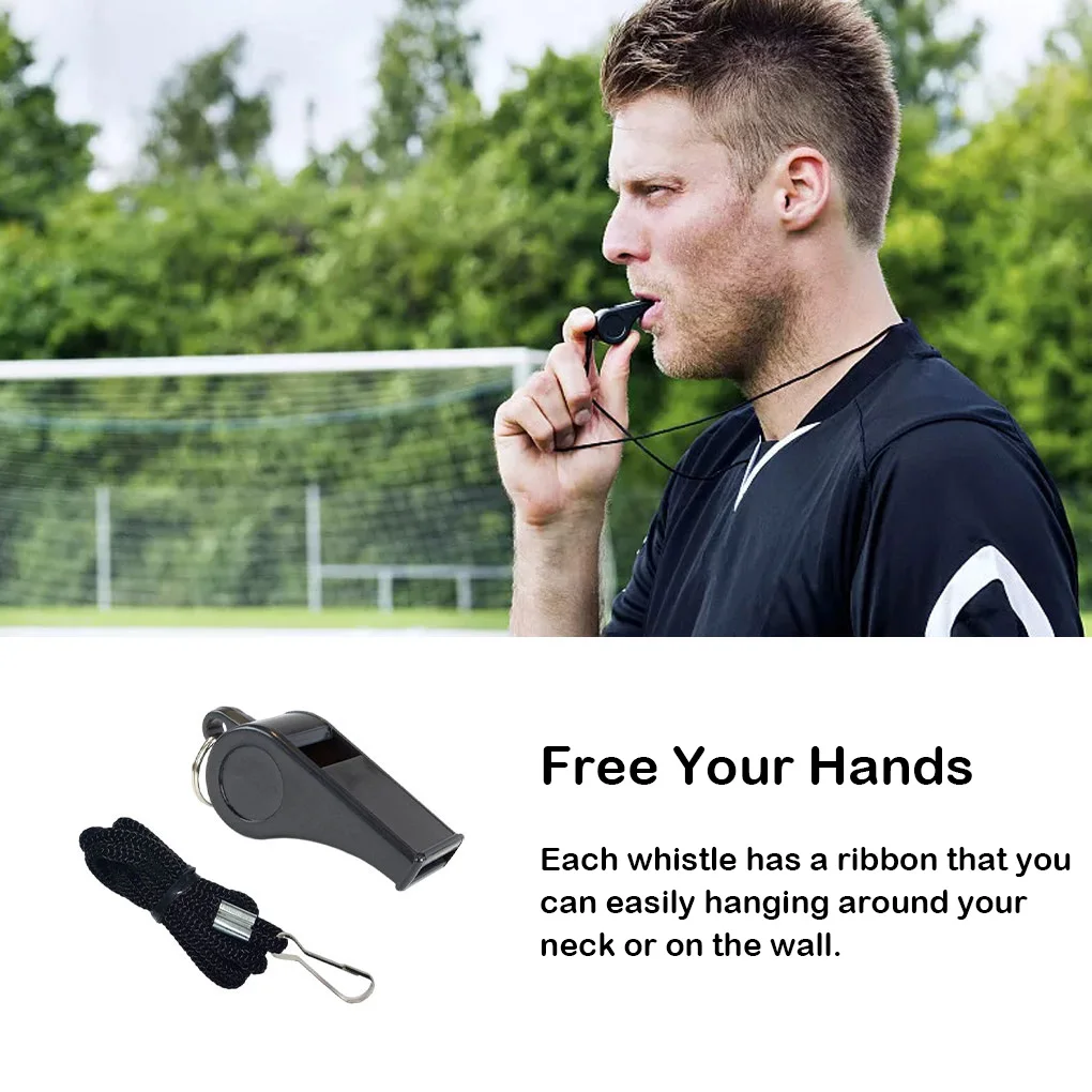 

Professional Whistle Football Basketball Referee Training Whistle Crisp Sound with Lanyard Cheerleading Tool for Children